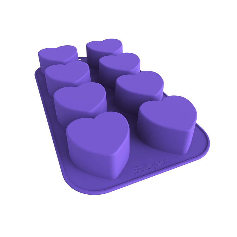 Bakerpan Valentine Silicone Molds for Baking, Mini Cake Heart Pan - Image 3